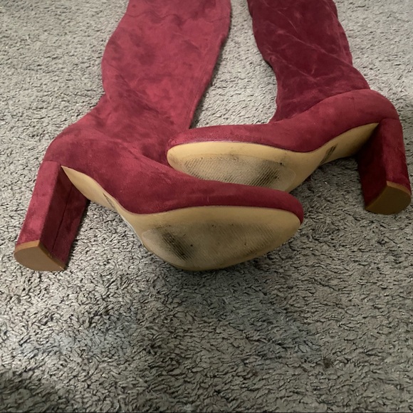 Thigh high Maroon Boots - Picture 3 of 3